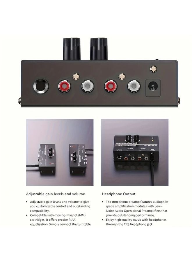 MM Turntable Mini Stereo Hi Fi Phonograph Preamp PP500 USB Powered No Power Supply - Image 4